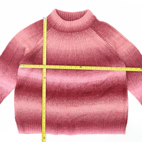Tu Women’s Pink High Neck Long Sleeve Acrylic Jumper Size 16
