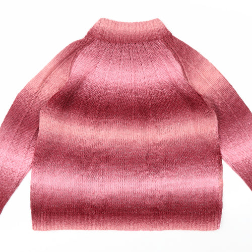 Tu Women’s Pink High Neck Long Sleeve Acrylic Jumper Size 16