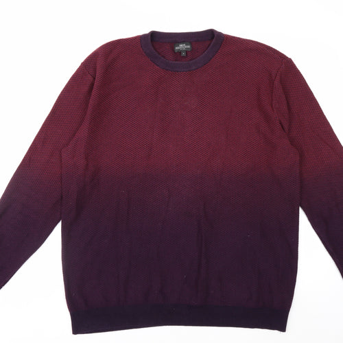 Next Men's Red Cotton Crew Neck Jumper XL Pullover Knitwear
