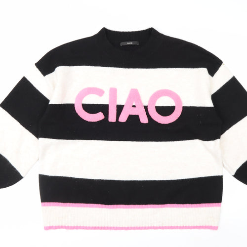 George Women’s Multicoloured Striped CIao Jumper L Crew Neck Knit