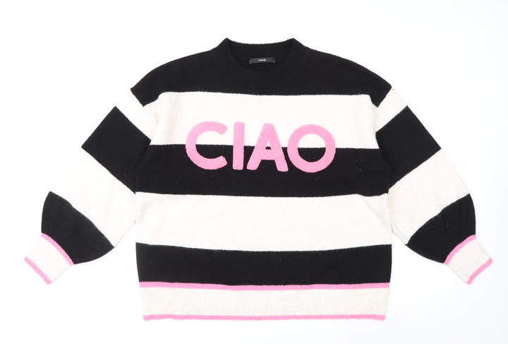 George Women’s Multicoloured Striped CIao Jumper L Crew Neck Knit