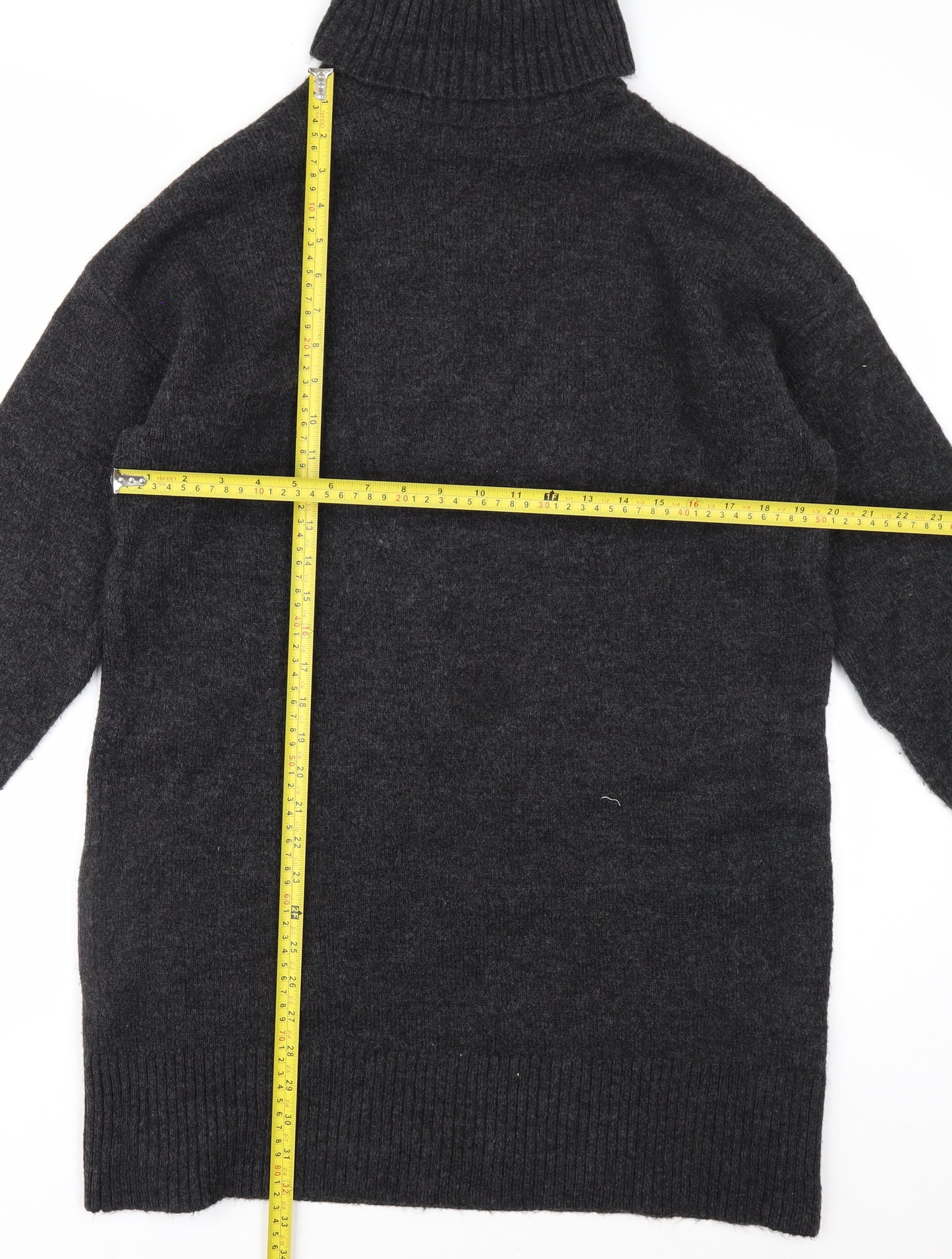 New Look Womens Black Roll Neck Long Sleeve Acrylic Jumper M
