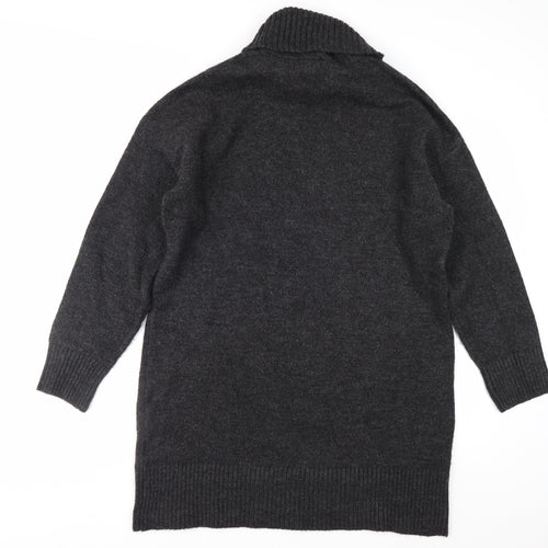 New Look Womens Black Roll Neck Long Sleeve Acrylic Jumper M