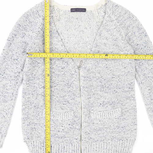 Marks and Spencer Women’s Grey Full Zip Knit Jumper Size 8
