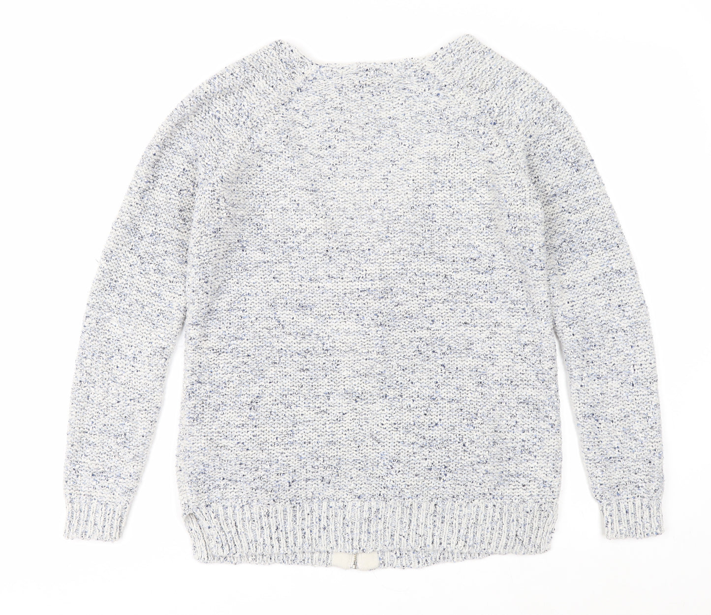 Marks and Spencer Women’s Grey Full Zip Knit Jumper Size 8