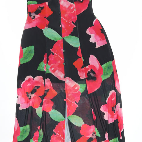 ASOS Design Women's Multicoloured Floral Slip Maxi Dress Size 14