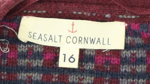 Seasalt Cornwall Women’s Multicoloured Wool Cardigan Size 16