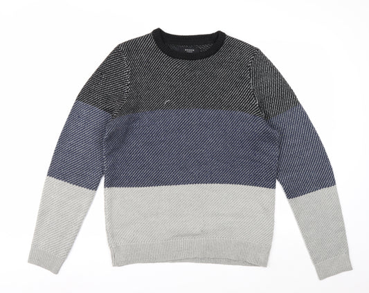 Broken Standard Men's Multicoloured Crew Neck Acrylic Pullover Jumper M