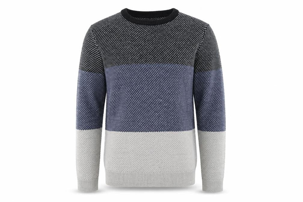 Front view of Broken Standard Men's Multicoloured Crew Neck Acrylic jumper M