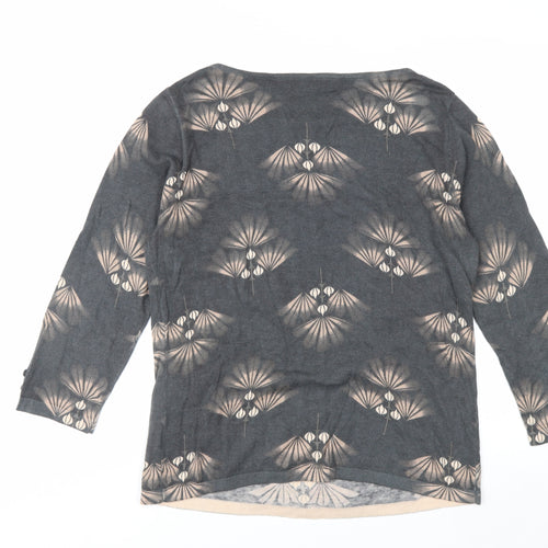 Next Women’s Grey Geometric Print Pullover Jumper Size 14