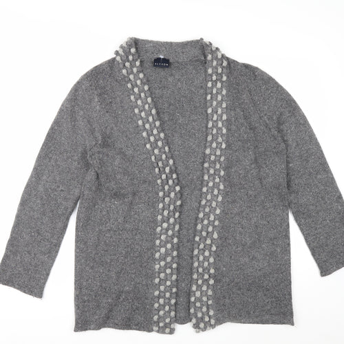 Alexon Women’s Grey Silk Angora Knit Cardigan Size 12