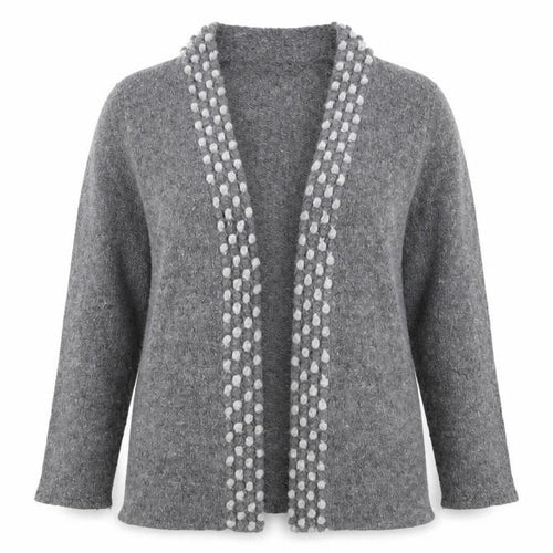 Alexon Women’s Grey Silk Angora Knit Cardigan Size 12