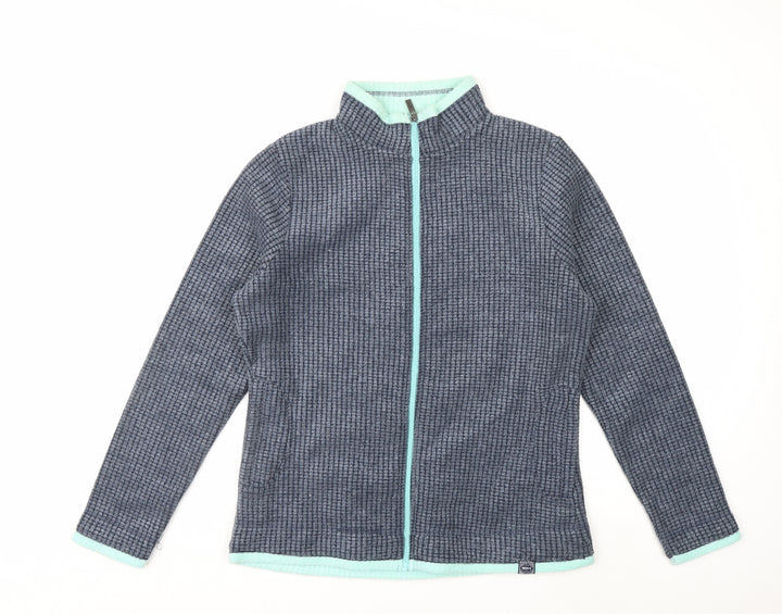Weird Fish Women's Blue Full Zip Fleece Jacket Size 12