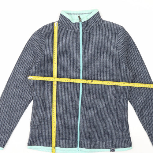 Weird Fish Women's Blue Full Zip Fleece Jacket Size 12