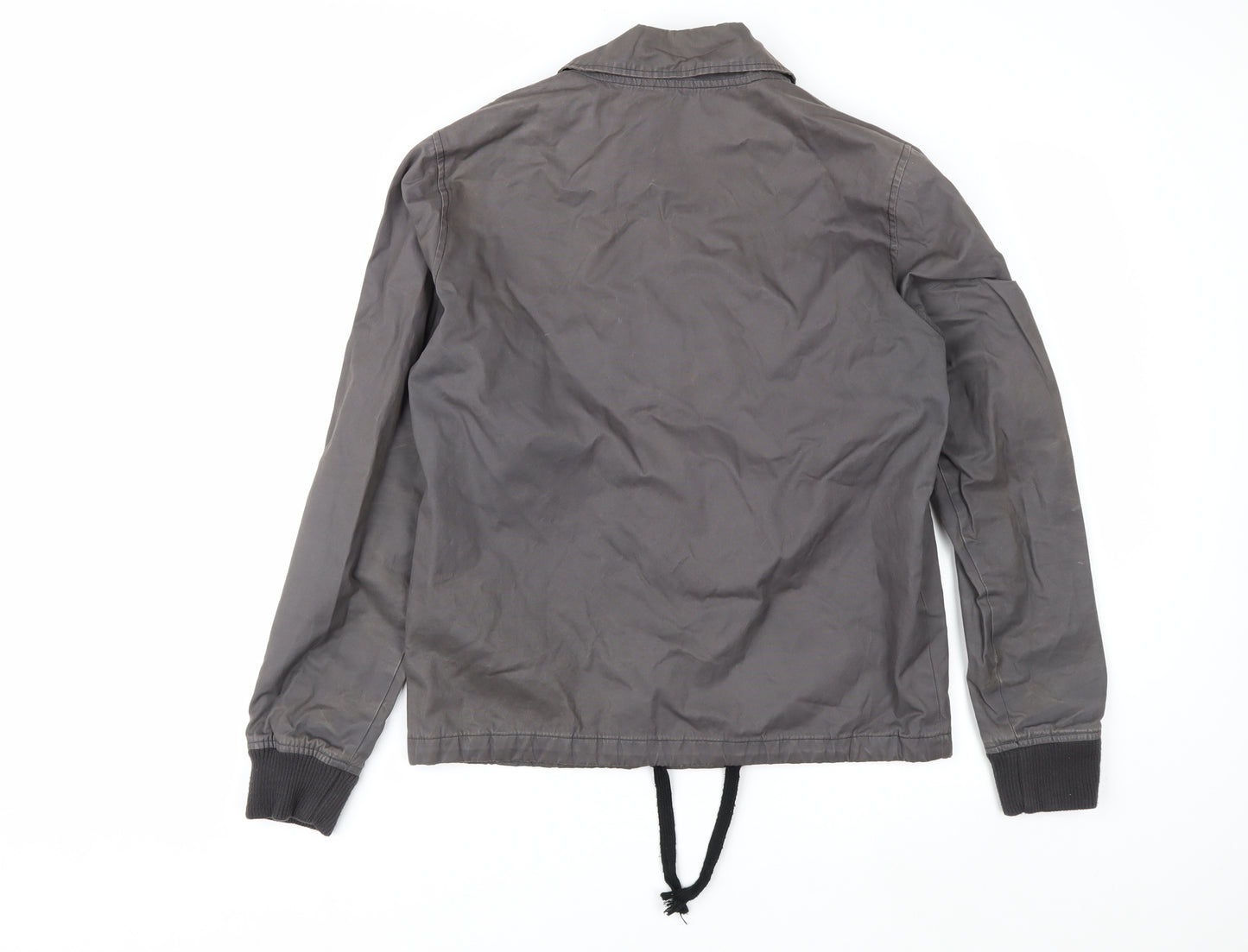 Topman Men's Grey Cotton Coach Jacket Small Button Up Casual