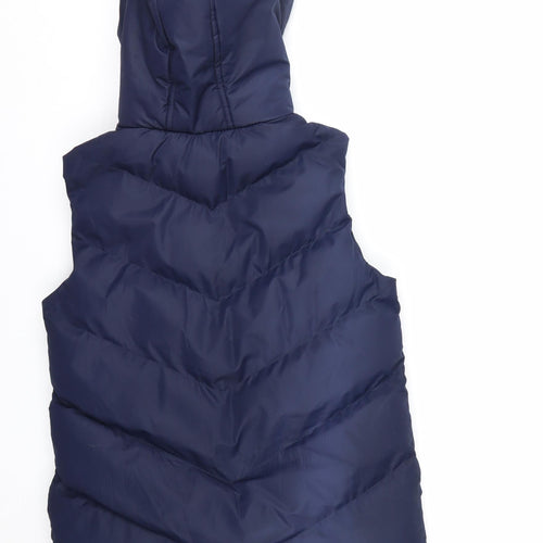 Tokyo Laundry Girls Blue Hooded Puffer Gilet Size 13 Years