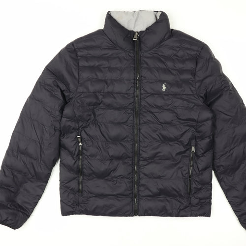 Ralph Lauren Boys Black Puffer Jacket L (14-16 Years) Nylon Full Zip