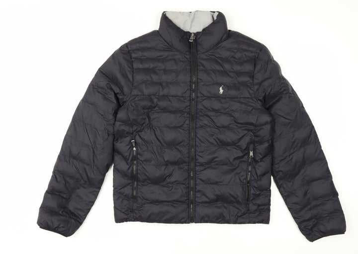Ralph Lauren Boys Black Puffer Jacket L (14-16 Years) Nylon Full Zip