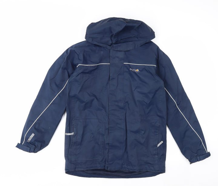 Regatta Men’s Blue Waterproof Hooded Rain Coat Jacket Size 32