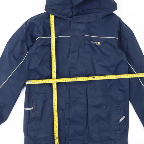 Regatta Men’s Blue Waterproof Hooded Rain Coat Jacket Size 32