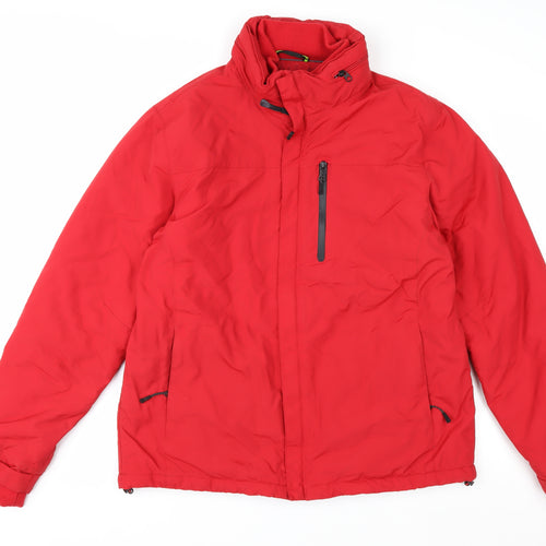Marks and Spencer Men’s Red Puffer Jacket M Water Resistant Winter Coat