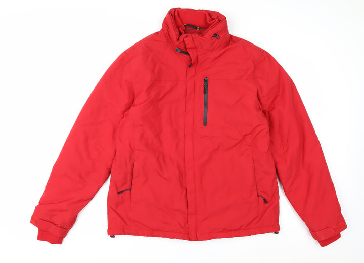 Marks and Spencer Men’s Red Puffer Jacket M Water Resistant Winter Coat