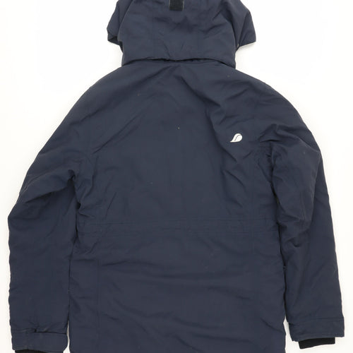 Didriksons Boys Blue Waterproof Parka Coat 12 Years Hooded Insulated