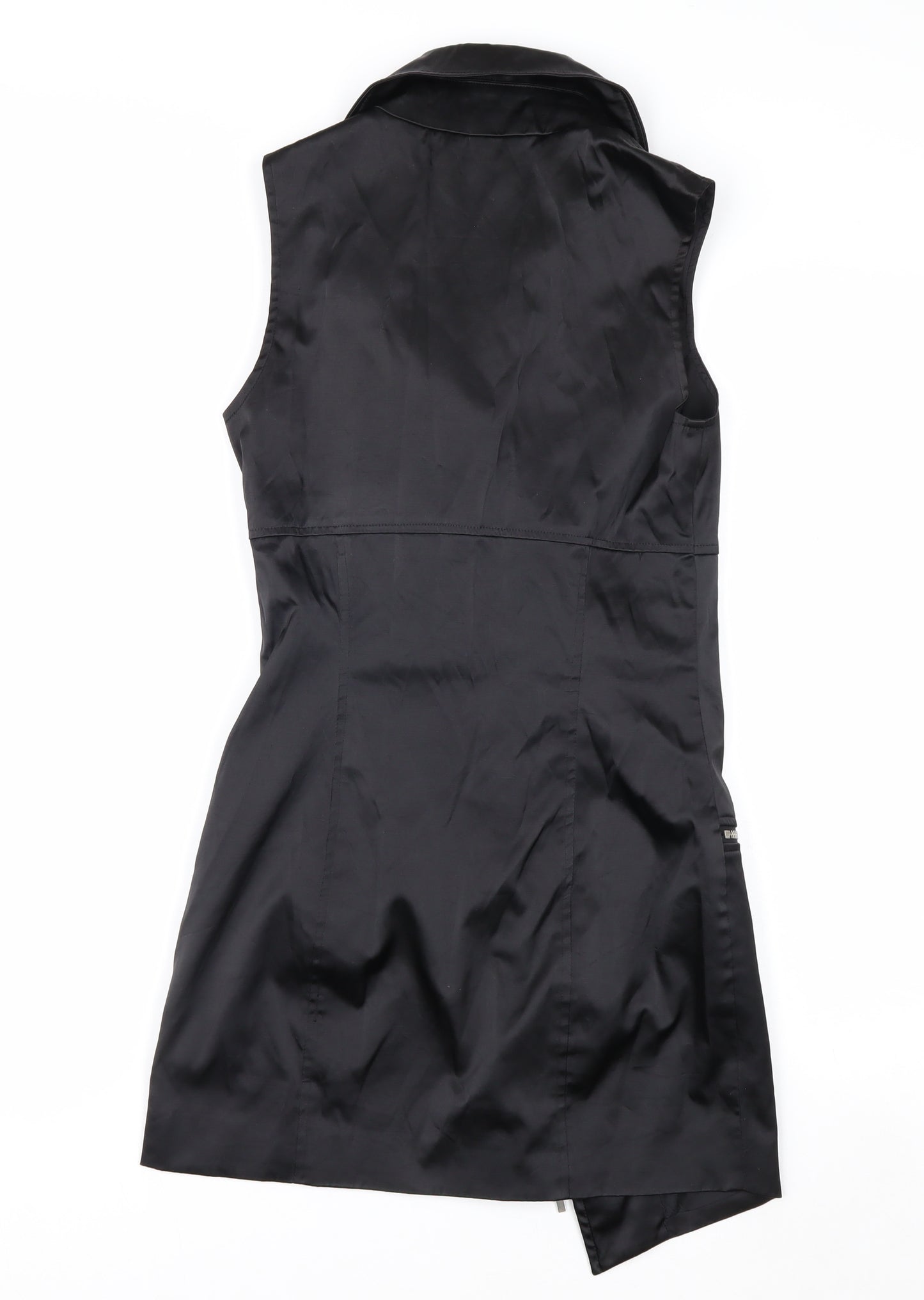 bebe Women’s Black XS Asymmetric Zip Sleeveless Mini Dress