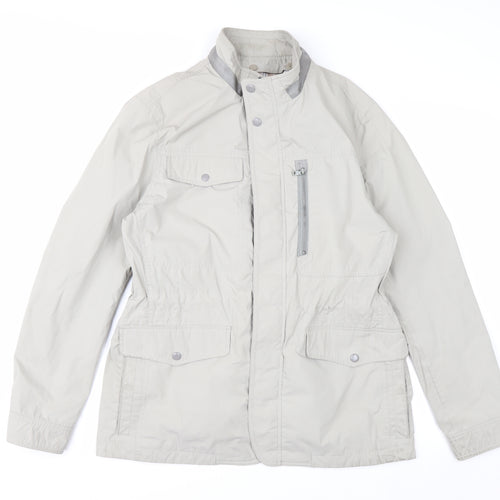 OLZEN Women’s Beige L Parka Jacket with Zip Pockets