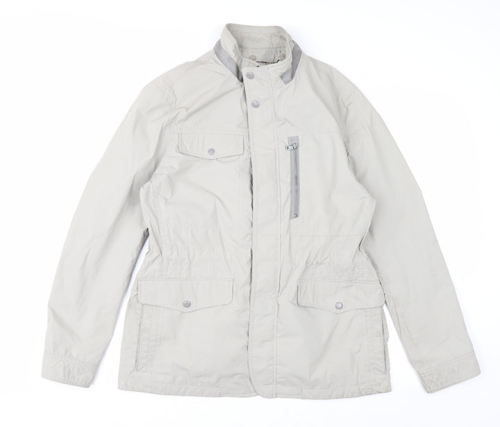 OLZEN Women’s Beige L Parka Jacket with Zip Pockets