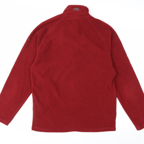 Trespass Men's Red Fleece 1/2 Zip Pullover Sweatshirt Size M