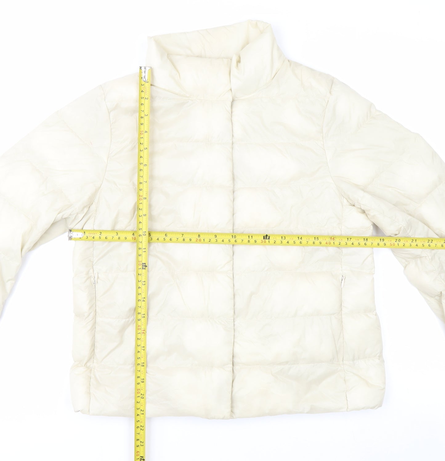 Uniqlo Women Ivory Ultra Light Down Puffer Jacket S