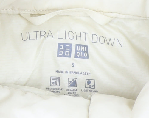 Uniqlo Women Ivory Ultra Light Down Puffer Jacket S