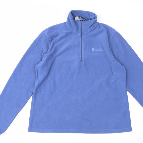 Mountain Warehouse Men's Blue Fleece Pullover Sweatshirt L