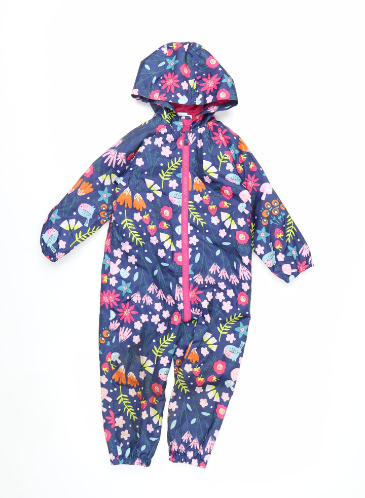 Mini Club Girls Multicoloured Floral Hooded Waterproof Snowsuit 2-3 Years