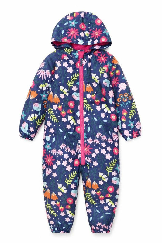 Mini Club Girls Multicoloured Floral Hooded Waterproof Snowsuit 2-3 Years
