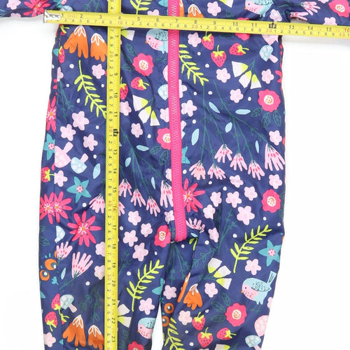 Mini Club Girls Multicoloured Floral Hooded Waterproof Snowsuit 2-3 Years