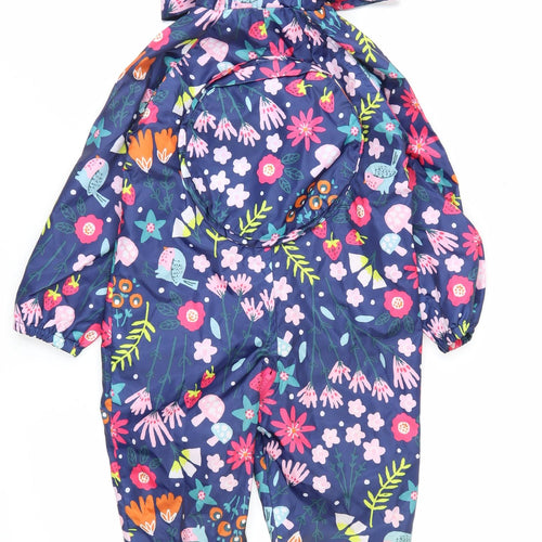 Mini Club Girls Multicoloured Floral Hooded Waterproof Snowsuit 2-3 Years