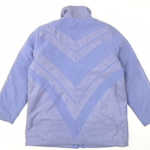Finesse Womens Blue Mid-Length Coat Size 14 Polyester Blend