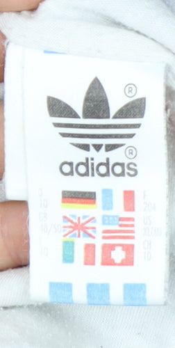 Adidas Men's Blue XL Retro Windbreaker Jacket with Full Zip