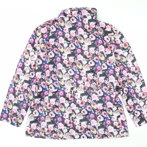 Damart Women’s Multicoloured Floral Rain Coat Jacket Size 14