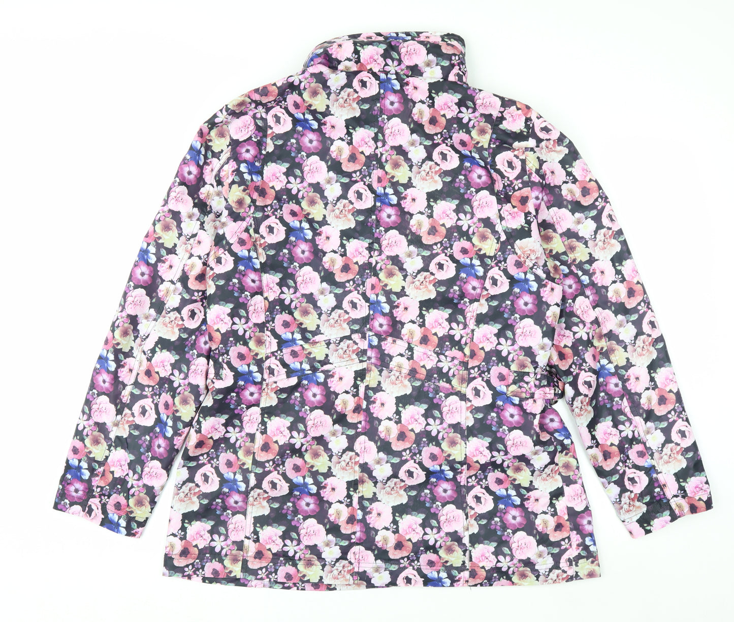 Damart Women’s Multicoloured Floral Rain Coat Jacket Size 14