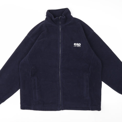 ØRN Men's Blue Full Zip Fleece Work Jacket L Regular Fit