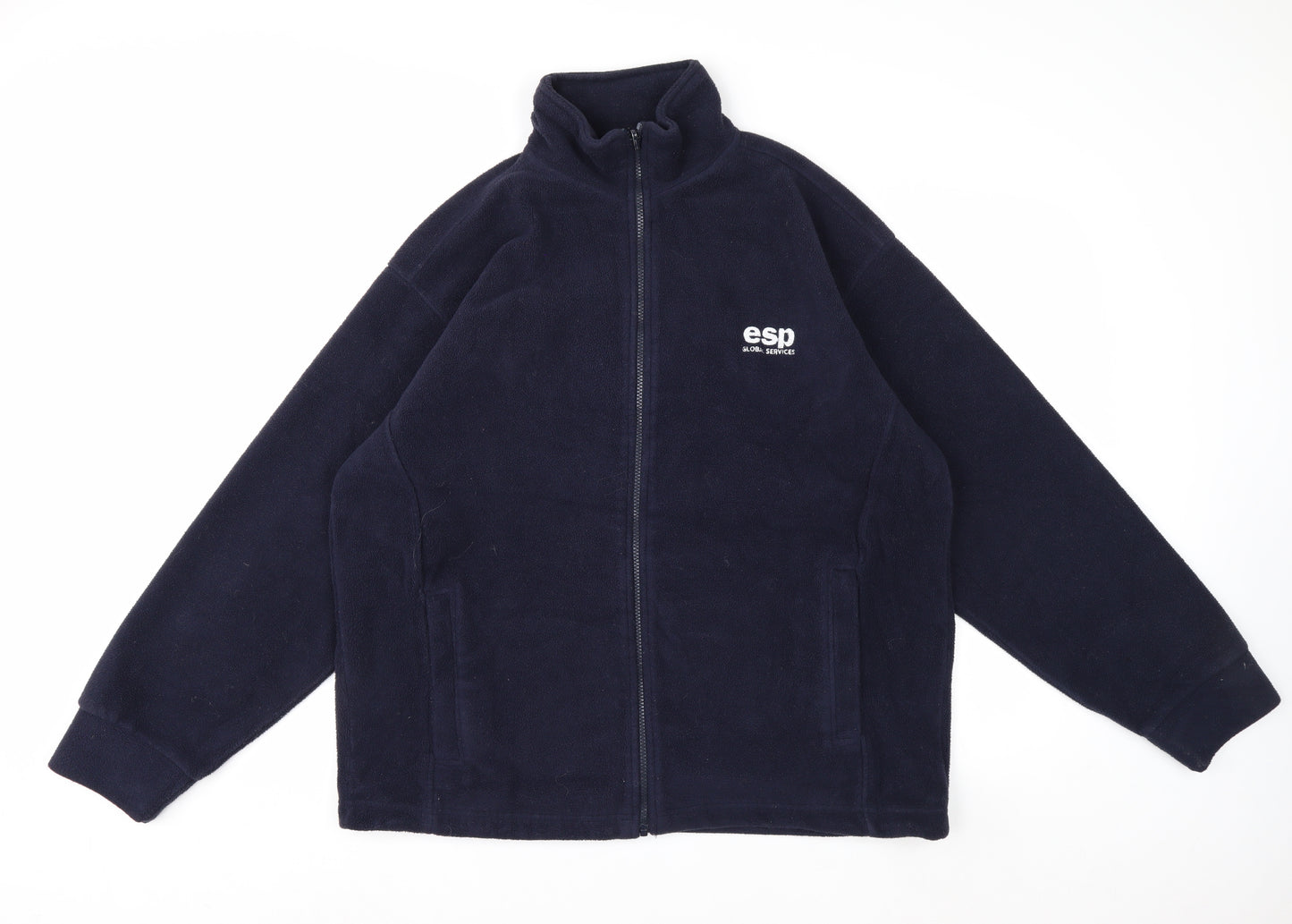 ØRN Men's Blue Full Zip Fleece Work Jacket L Regular Fit