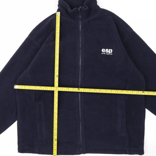 ØRN Men's Blue Full Zip Fleece Work Jacket L Regular Fit