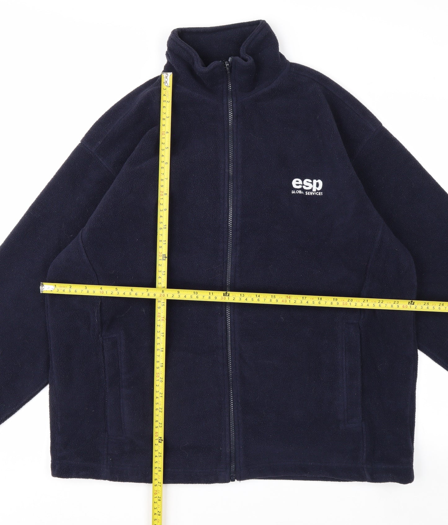 ØRN Men's Blue Full Zip Fleece Work Jacket L Regular Fit