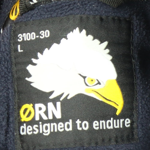 ØRN Men's Blue Full Zip Fleece Work Jacket L Regular Fit