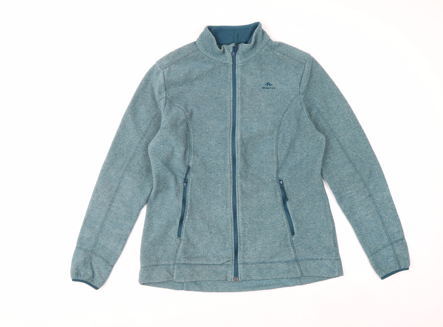 Quechua Women's Blue Full Zip Fleece Jacket Size L Outdoor Wear