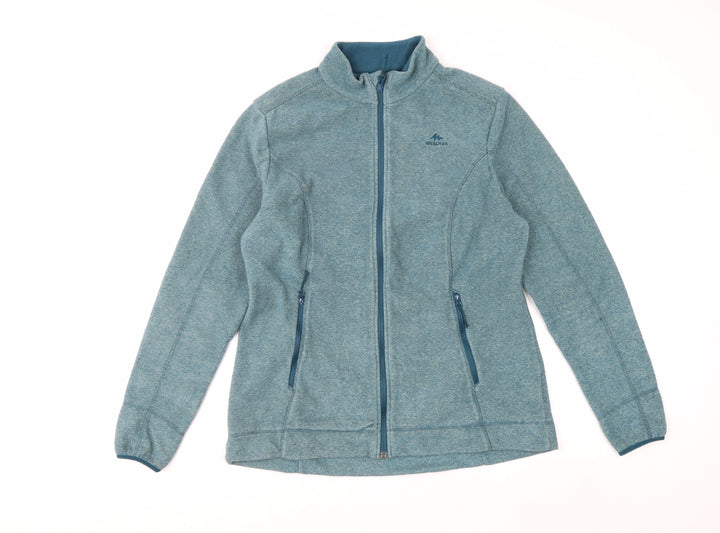 Quechua Women's Blue Full Zip Fleece Jacket Size L Outdoor Wear