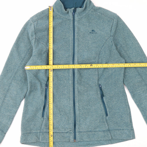 Quechua Women's Blue Full Zip Fleece Jacket Size L Outdoor Wear